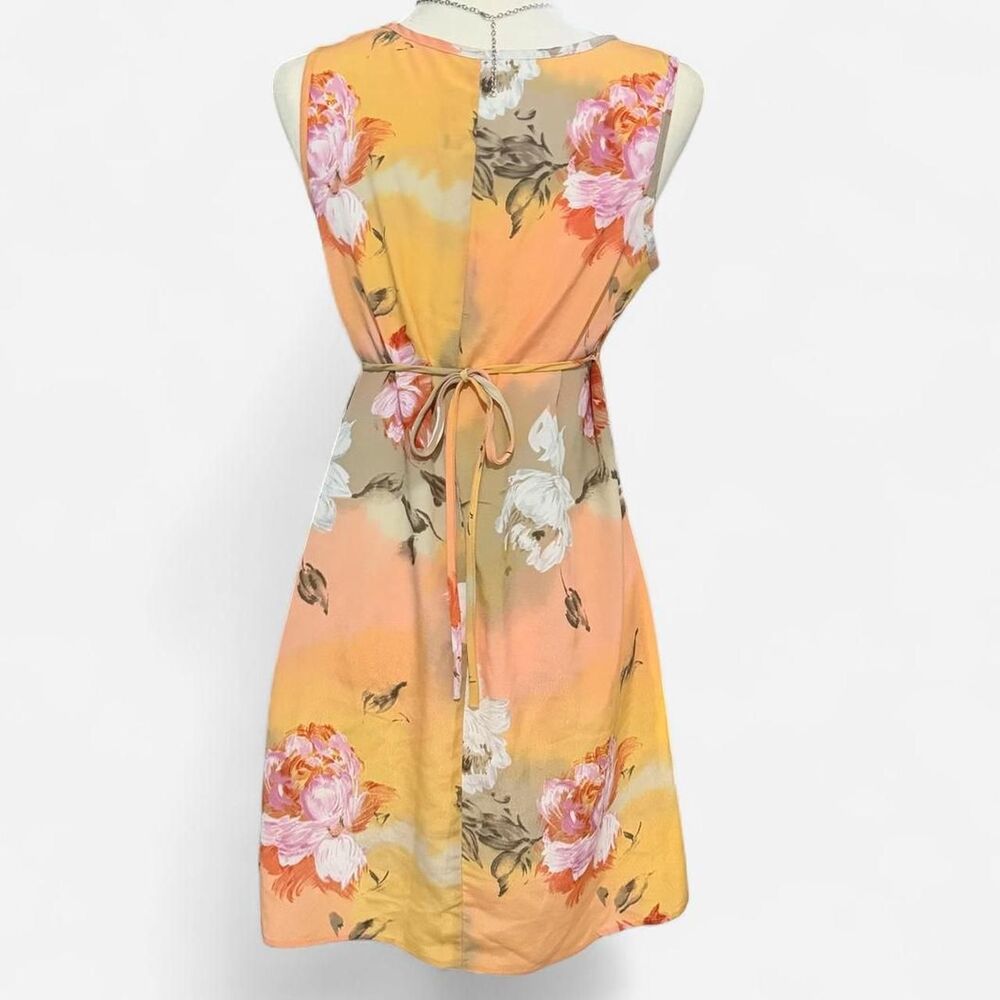 Vintage Y2K Yellow Floral Sleeveless Whimsy Fairy Cottagecore Dress - Picture 4 of 8